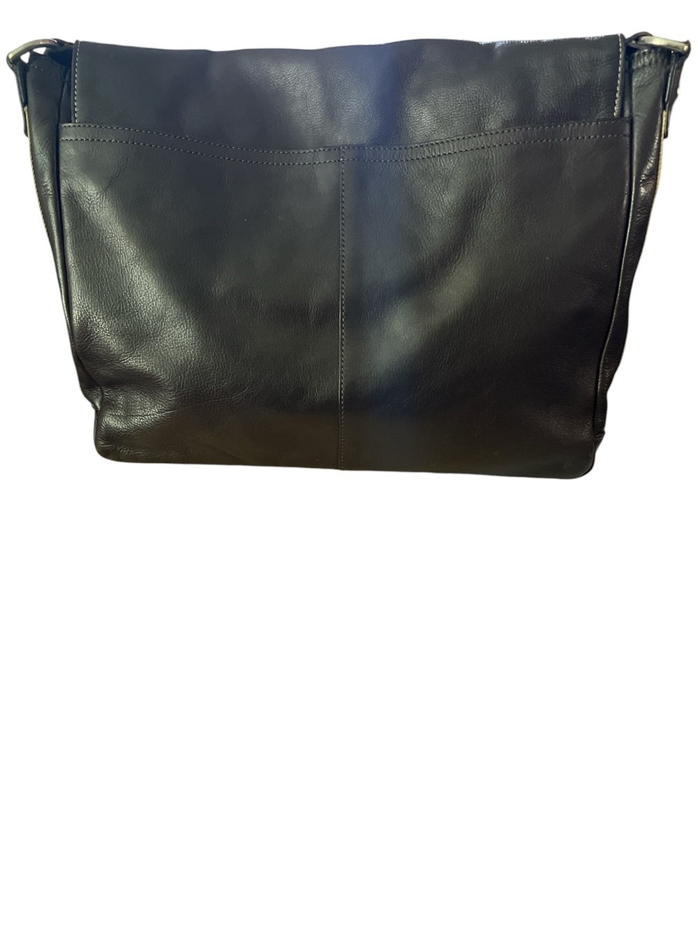COACH Dark Brown Leather Messenger Bag - Picture 3 of 5